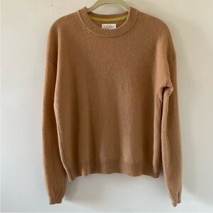 100% Cashmere Crewneck Sweater Tan XS Velvet by Graham&Spencer